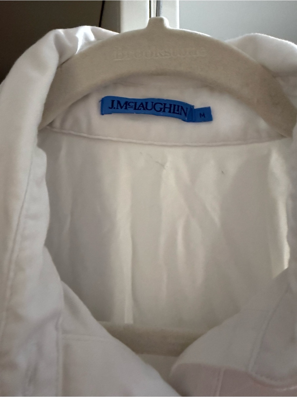 Classic White Button-Down Women's Shirt - Timeless Collared Top - Picture 3 of 5